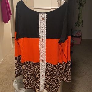 Women’s 2XL Animal Print Tunic Top